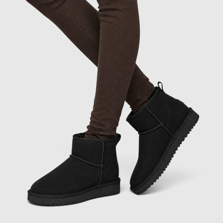 Constance | Cozy Suede Slipper Boots Shearling Lined