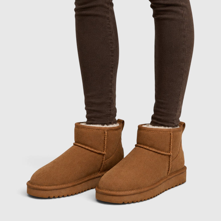 Constance | Cozy Suede Slipper Boots Shearling Lined