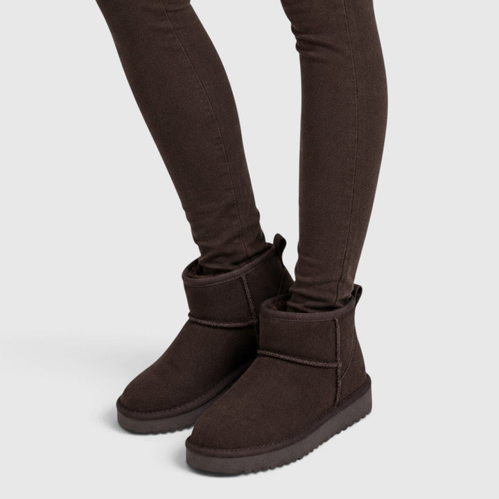 Constance | Cozy Suede Slipper Boots Shearling Lined
