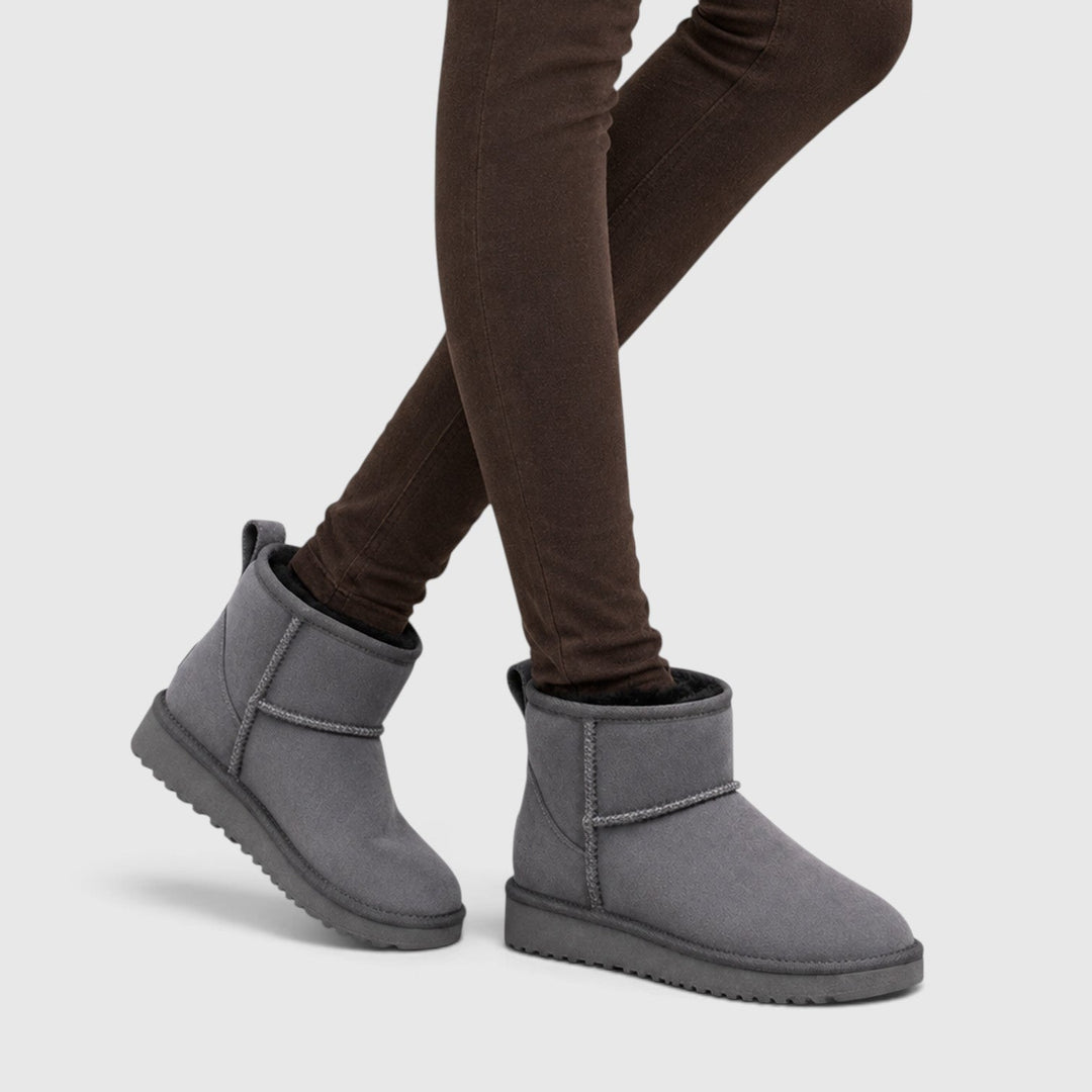 Constance | Cozy Suede Slipper Boots Shearling Lined