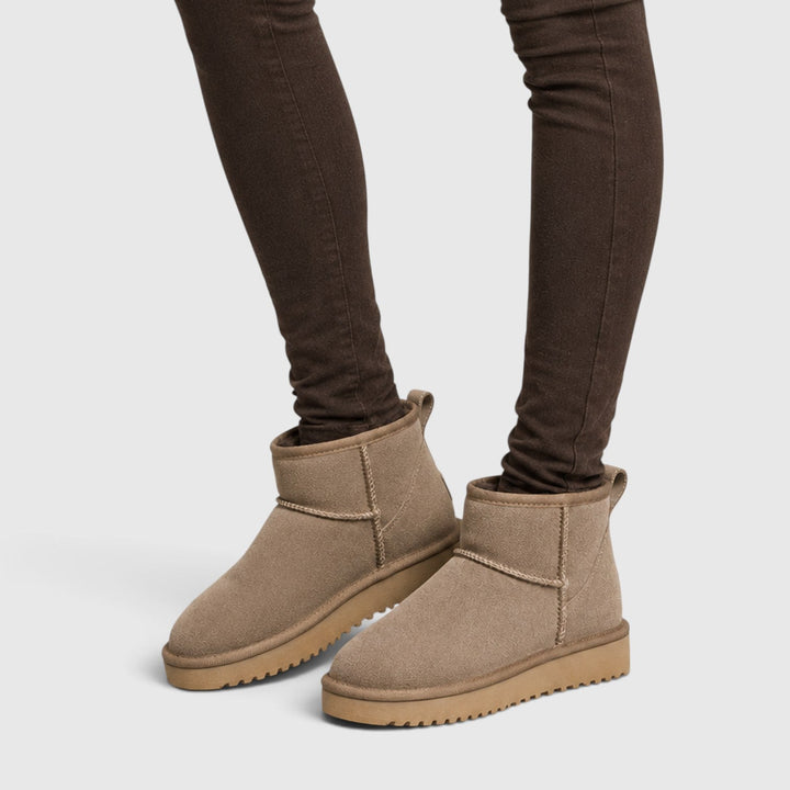 Constance | Cozy Suede Slipper Boots Shearling Lined