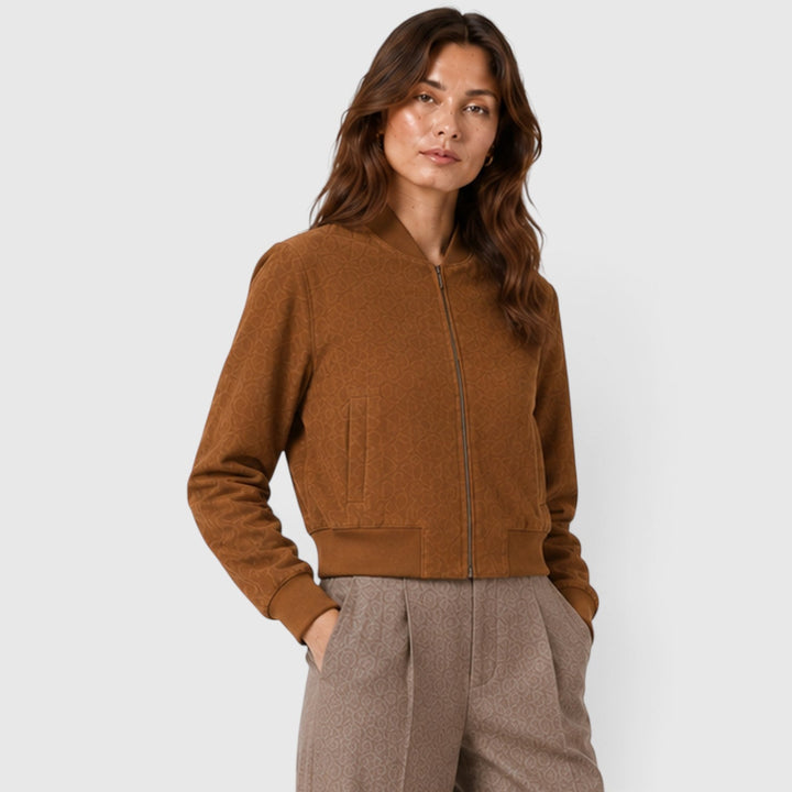 Mabel | Refined Suede Bomber Jacket