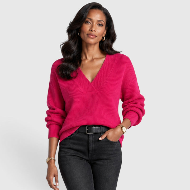 Winifred | Elegant V-Neck Jumper Knitwear
