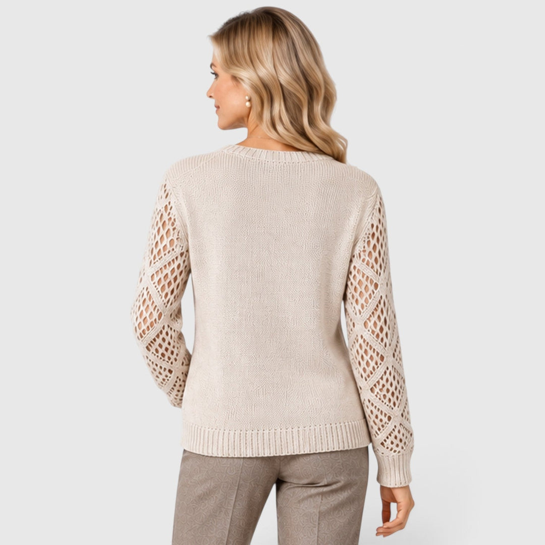 Bridget | Refined Openwork Sleeve Jumper