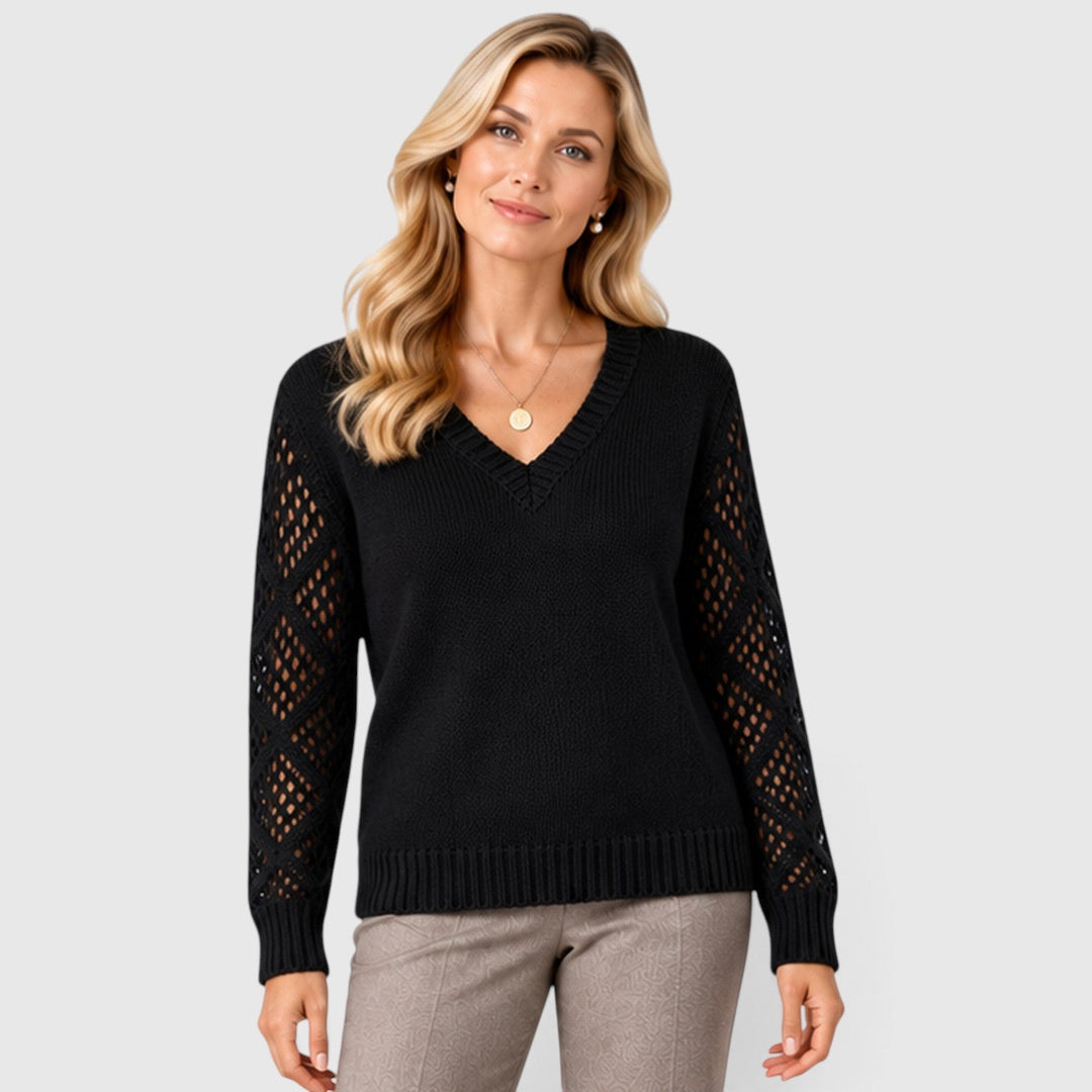 Bridget | Refined Openwork Sleeve Jumper