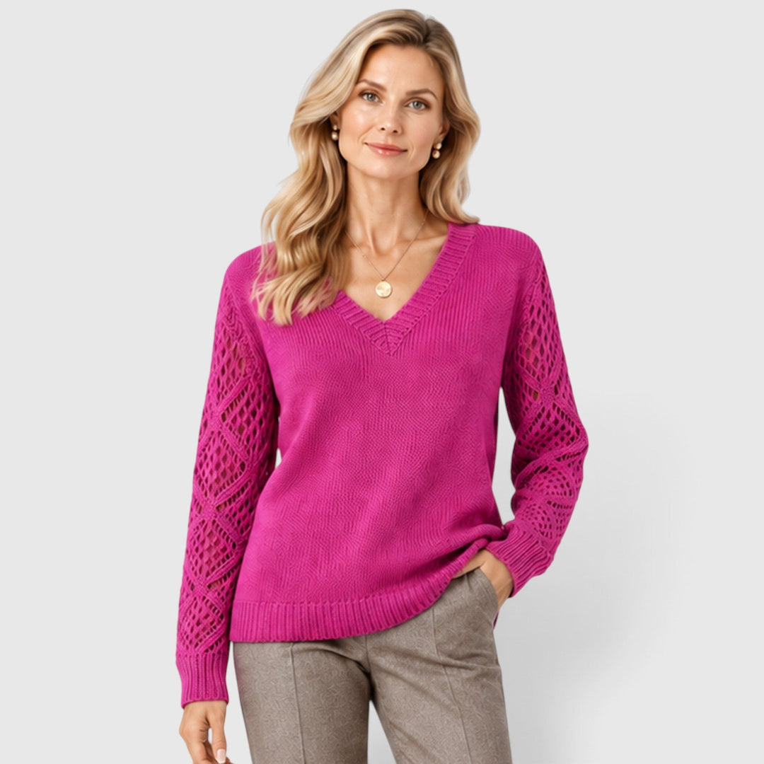 Bridget | Refined Openwork Sleeve Jumper