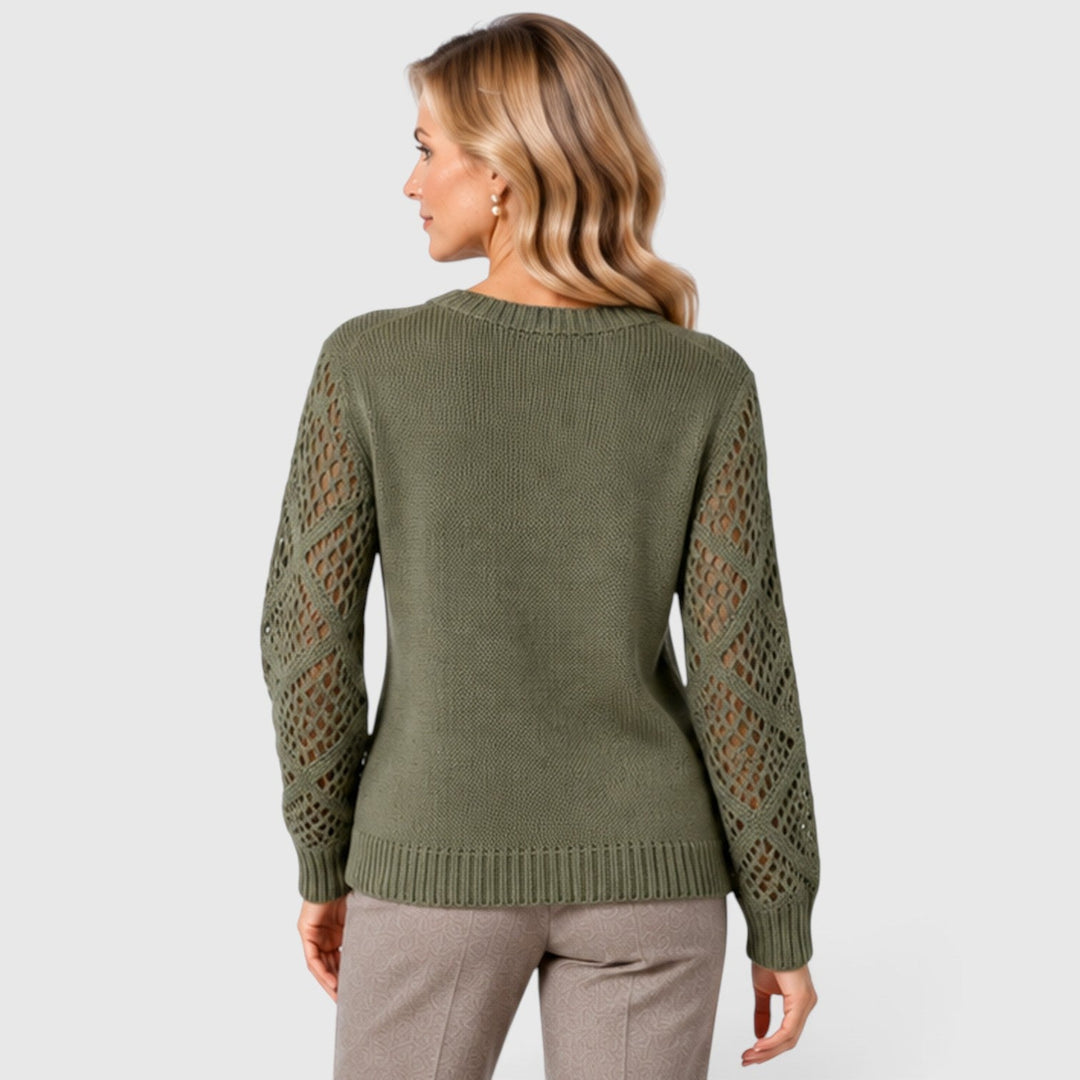 Bridget | Refined Openwork Sleeve Jumper