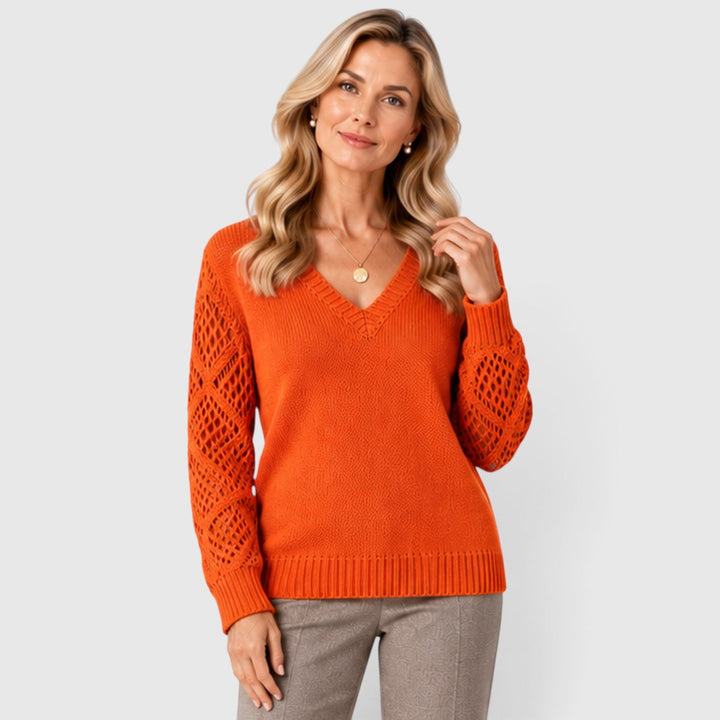 Bridget | Refined Openwork Sleeve Jumper