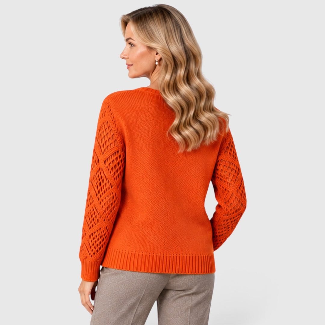 Bridget | Refined Openwork Sleeve Jumper