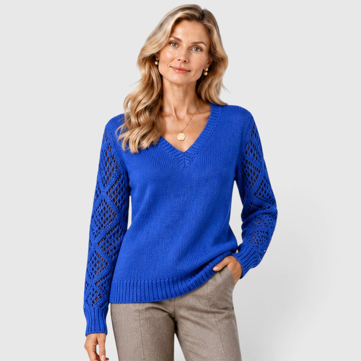 Bridget | Refined Openwork Sleeve Jumper