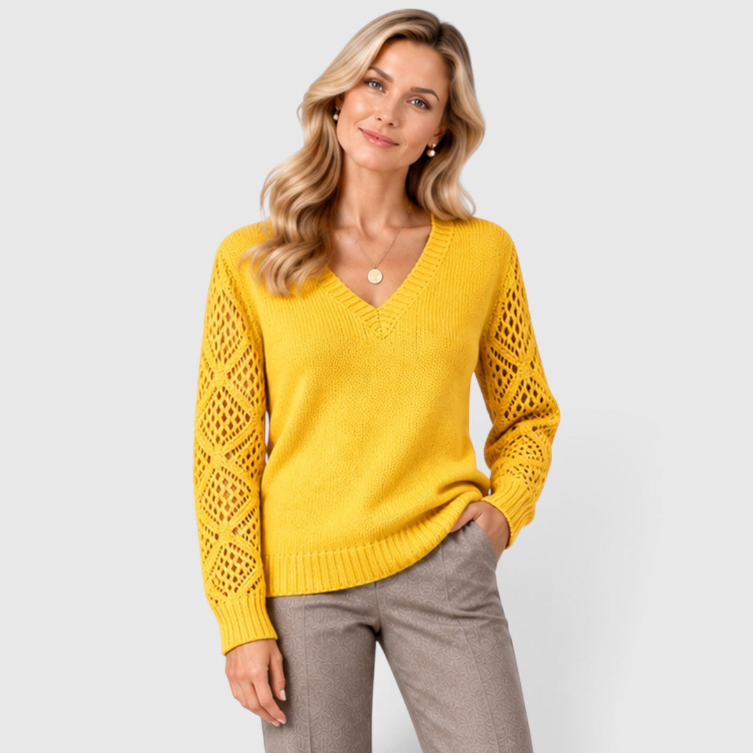 Bridget | Refined Openwork Sleeve Jumper