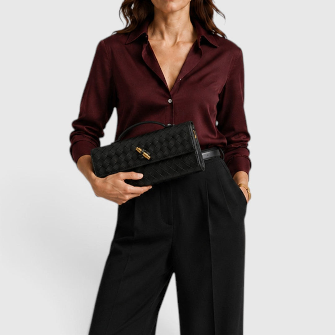Saoirse | Elegant Woven Clutch Shoulder Bag