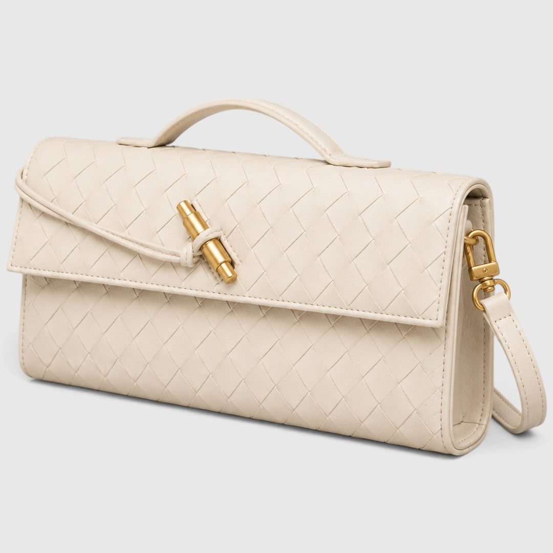 Saoirse | Elegant Woven Clutch Shoulder Bag