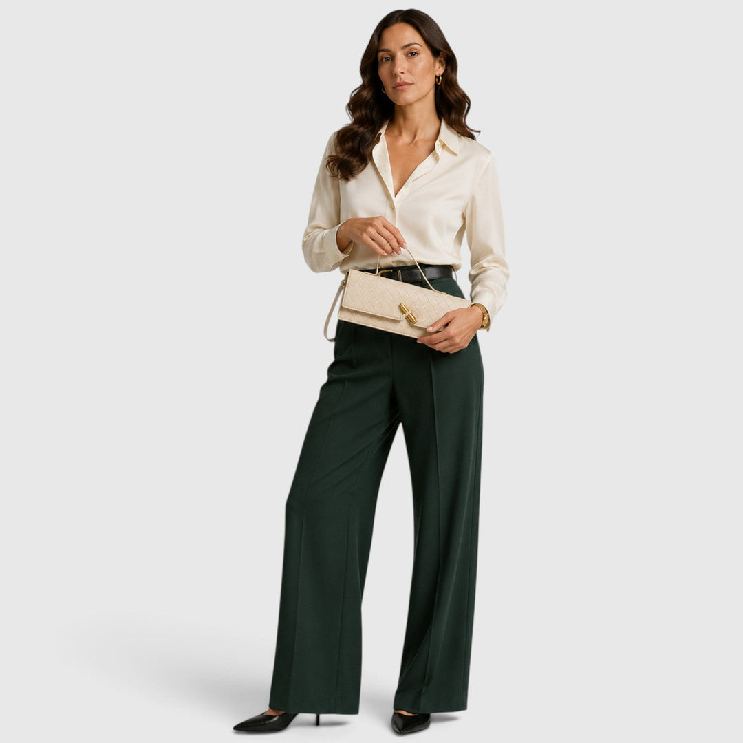 Saoirse | Elegant Woven Clutch Shoulder Bag