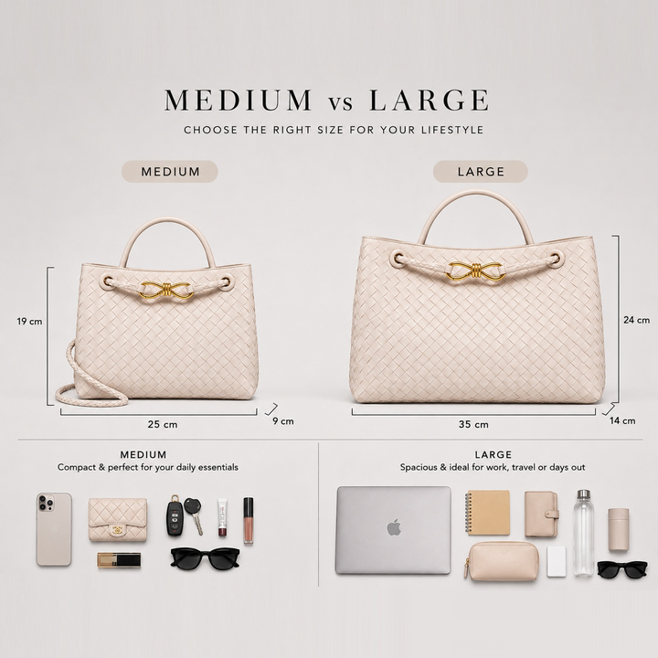 Temperance | Sophisticated Woven Leather Tote Bag