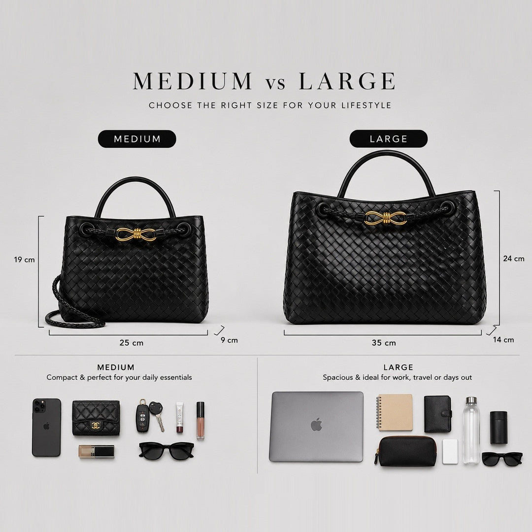 Temperance | Sophisticated Woven Leather Tote Bag