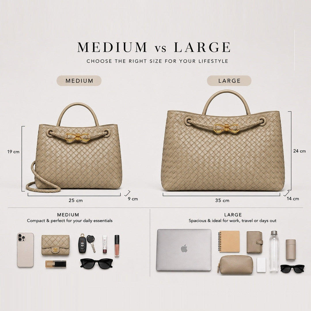 Temperance | Sophisticated Woven Leather Tote Bag