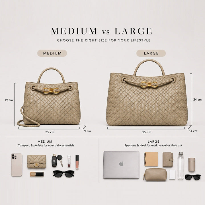 Temperance | Sophisticated Woven Leather Tote Bag