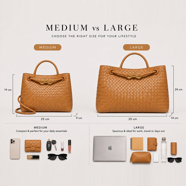 Temperance | Sophisticated Woven Leather Tote Bag