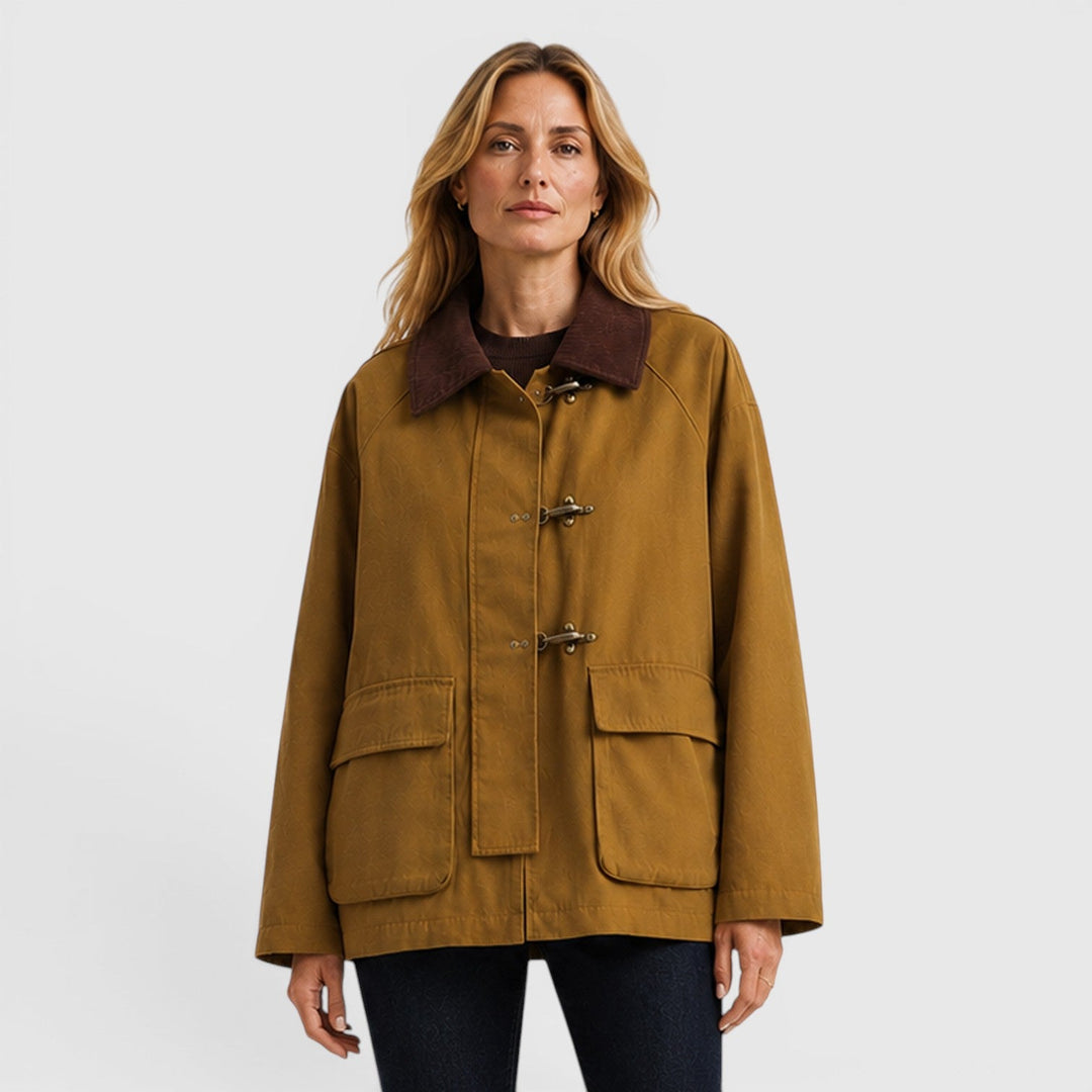 Imogen | Casual Canvas Barn Jacket Corduroy Collar