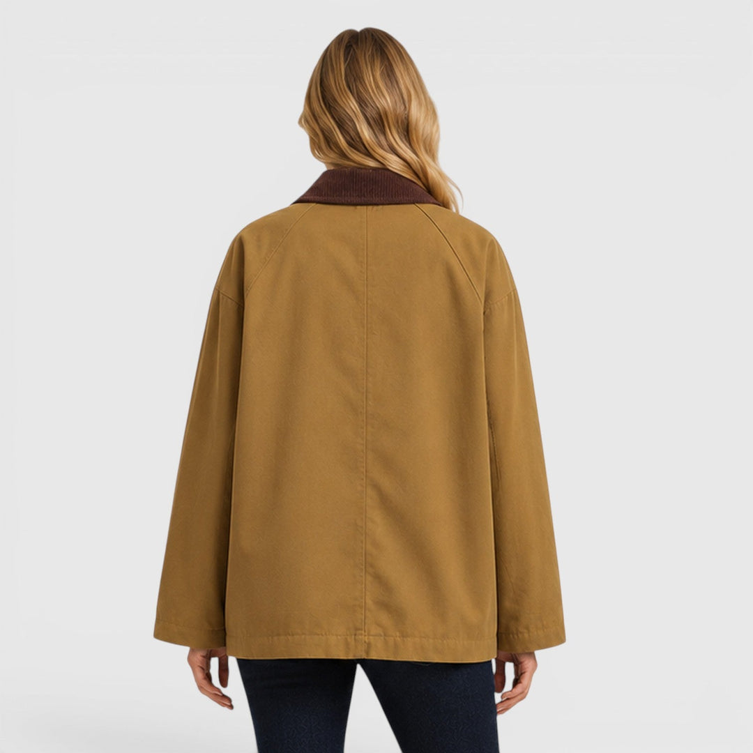 Imogen | Casual Canvas Barn Jacket Corduroy Collar