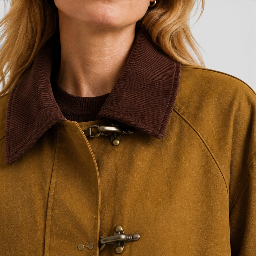 Imogen | Casual Canvas Barn Jacket Corduroy Collar