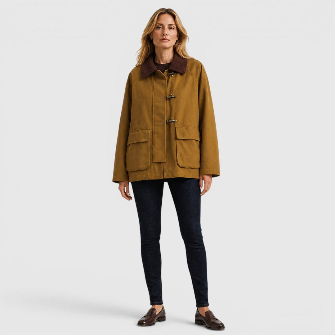 Imogen | Casual Canvas Barn Jacket Corduroy Collar
