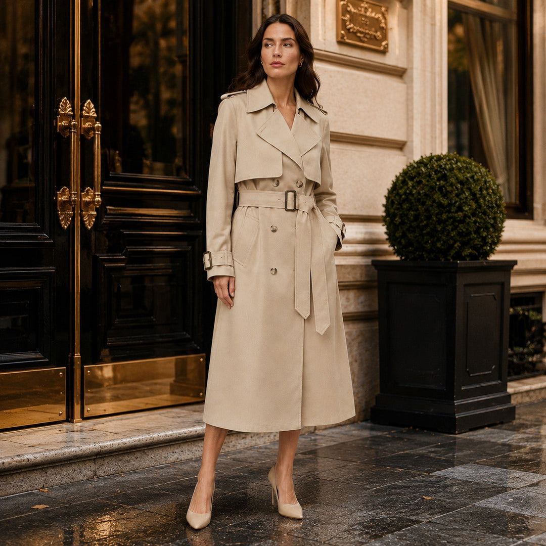 Georgina | Polished Belted Winter Trench Coat