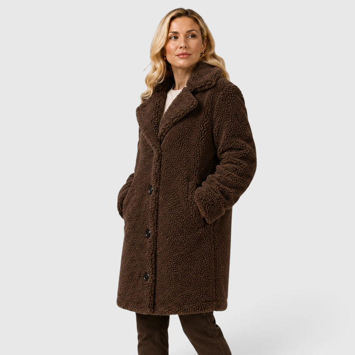 Lyra | Soft Teddy Fleece Longline Coat