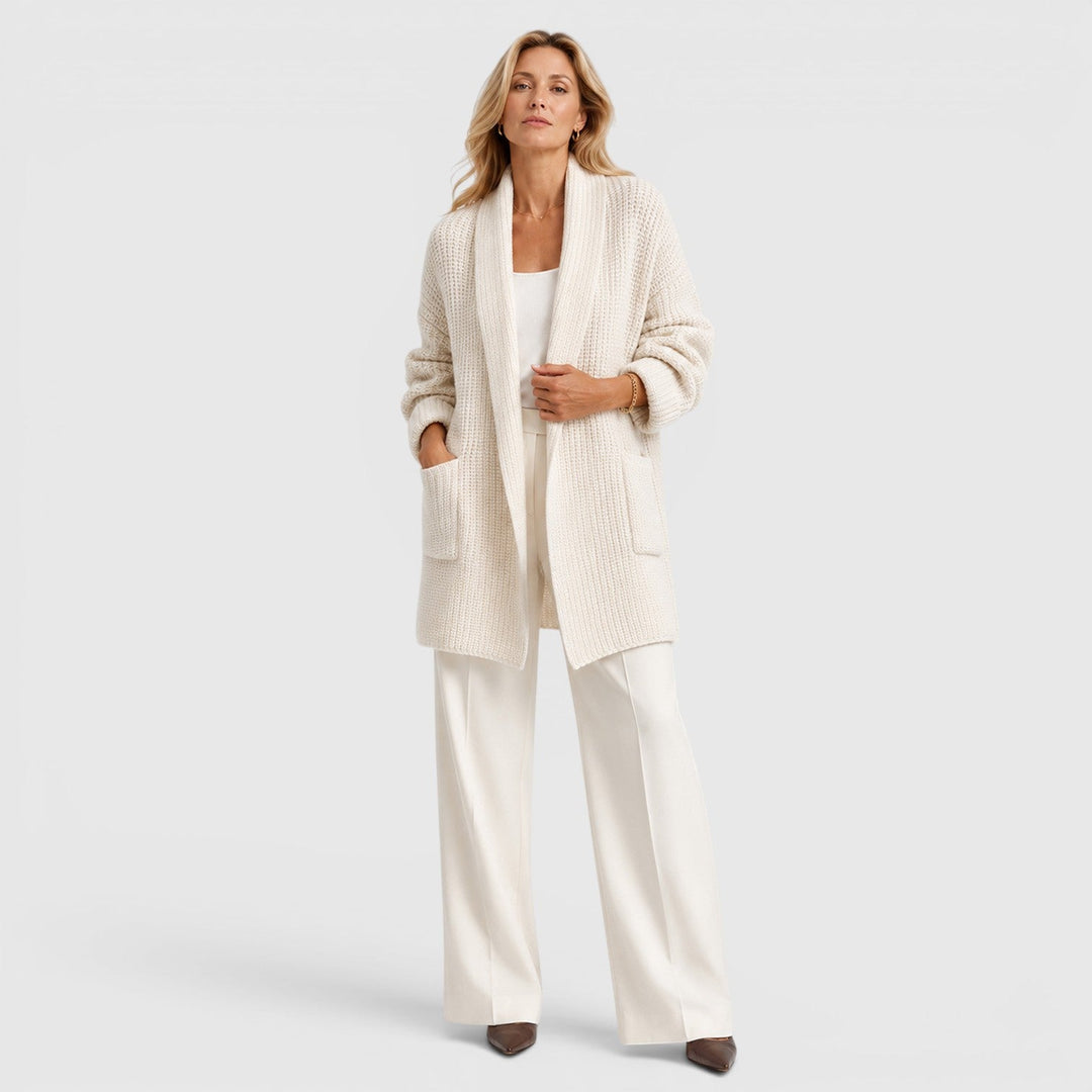 Josephine | Relaxed Ribbed Open Front Cardigan