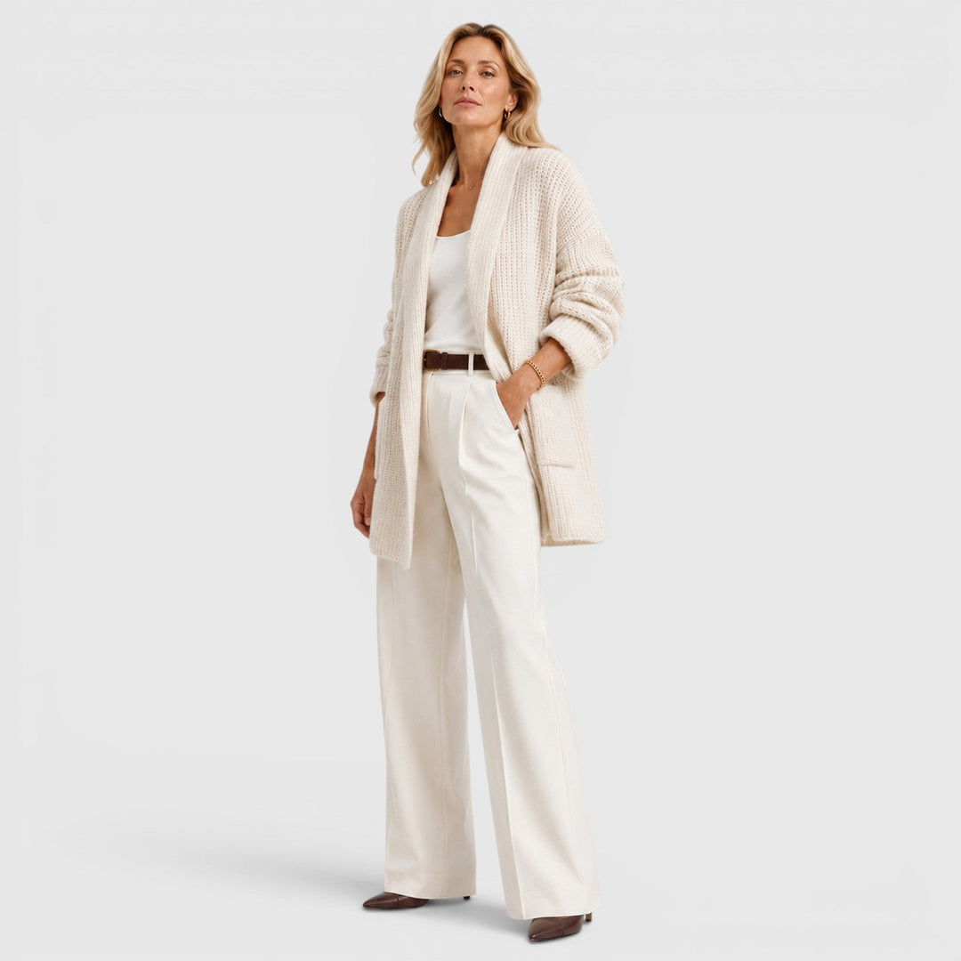 Josephine | Relaxed Ribbed Open Front Cardigan