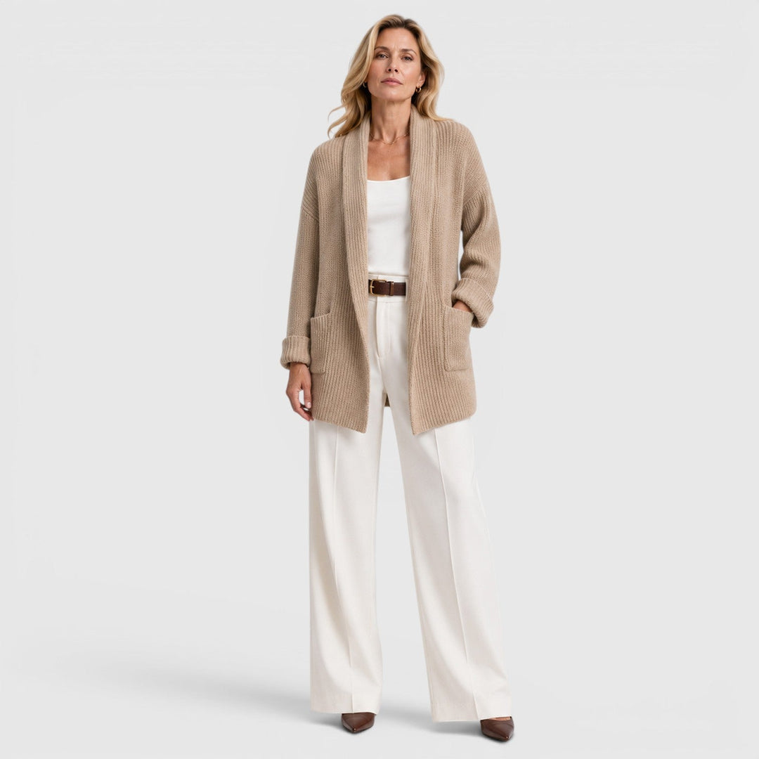 Josephine | Relaxed Ribbed Open Front Cardigan