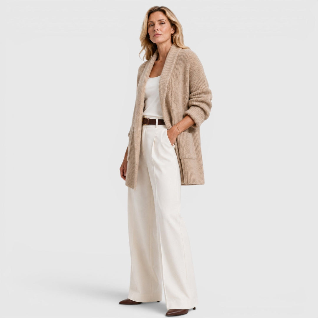Josephine | Relaxed Ribbed Open Front Cardigan