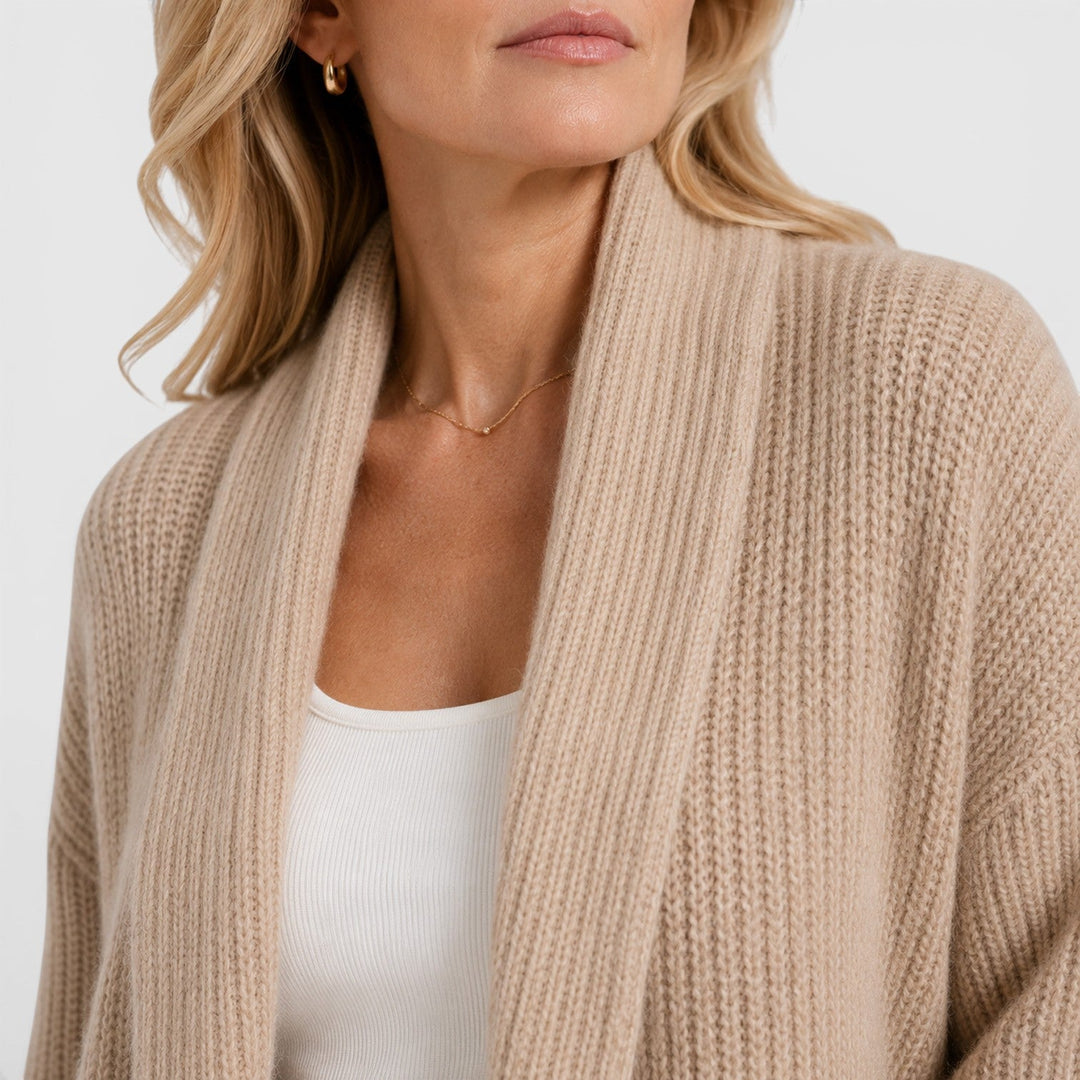 Josephine | Relaxed Ribbed Open Front Cardigan