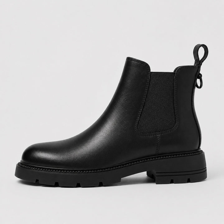 Genevieve | Rugged Leather Chelsea Boots Chunky Sole