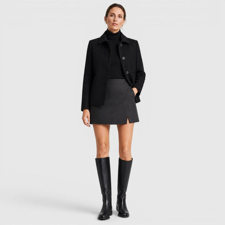 Romilly | Chic Leather Knee High Block Heel Boots