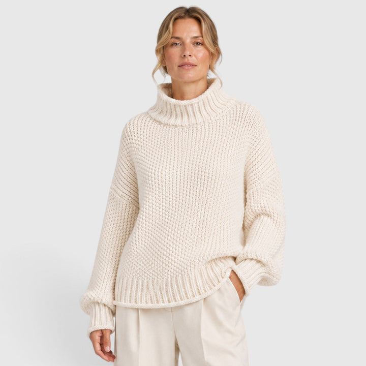 Thea | Cozy Roll Neck Oversized Knit Jumper