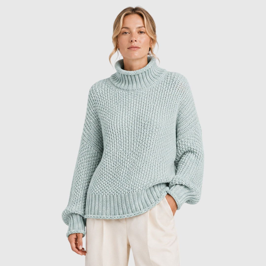 Thea | Cozy Roll Neck Oversized Knit Jumper