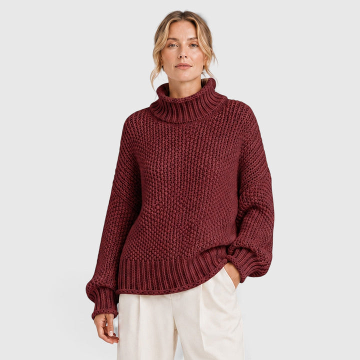 Thea | Cozy Roll Neck Oversized Knit Jumper