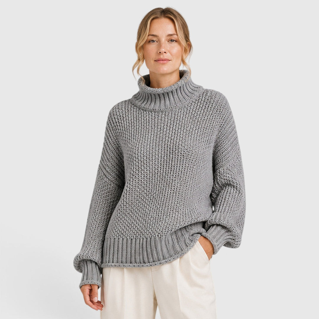 Thea | Cozy Roll Neck Oversized Knit Jumper