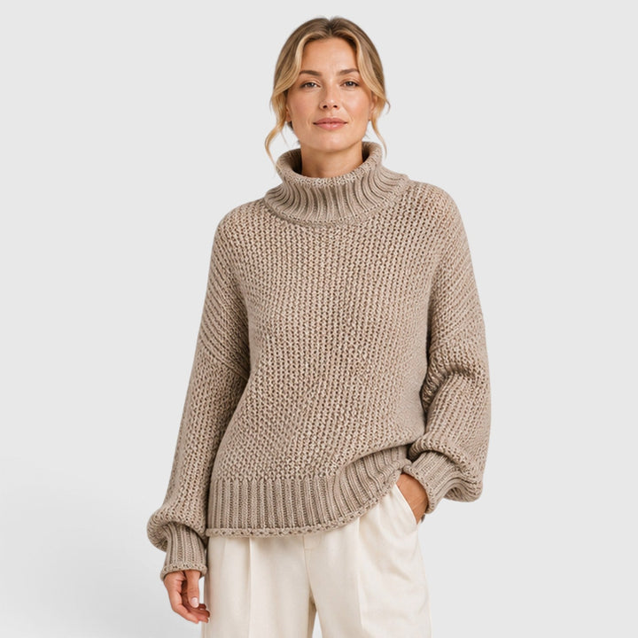 Thea | Cozy Roll Neck Oversized Knit Jumper