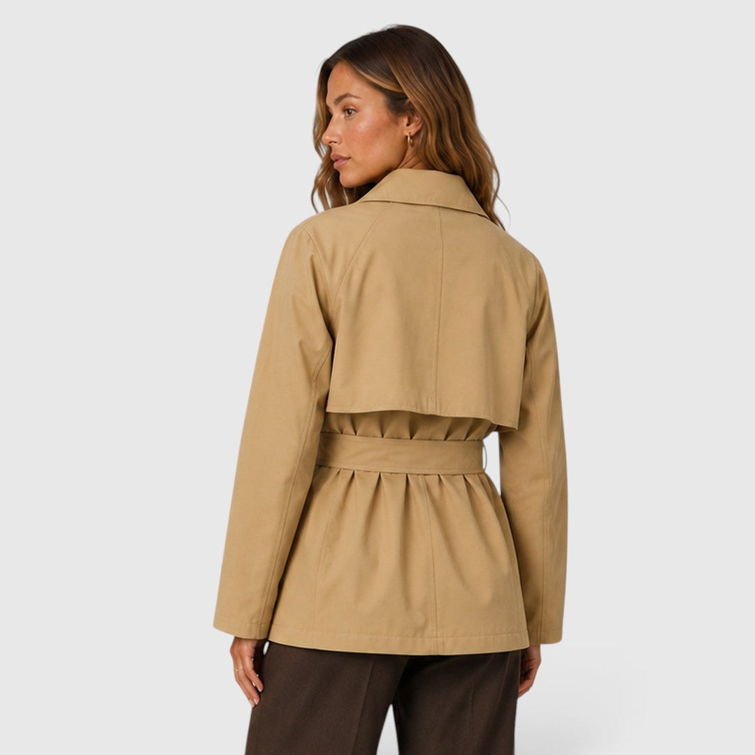 Susannah | Sleek Cropped Belted Trench Coat