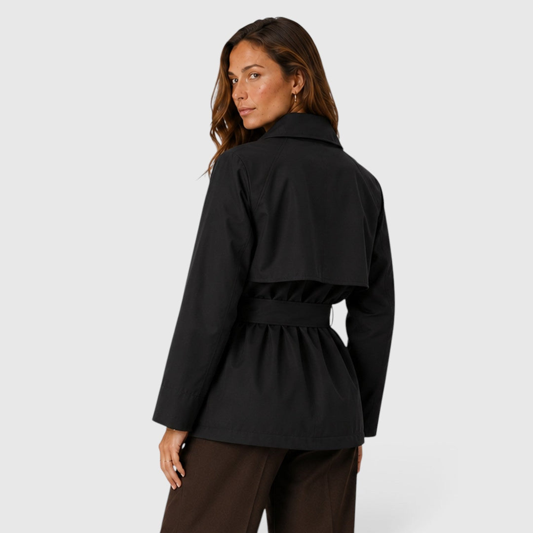 Susannah | Sleek Cropped Belted Trench Coat