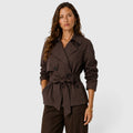 Sylvia | Elegant Cropped Double-Breasted Trench Coat