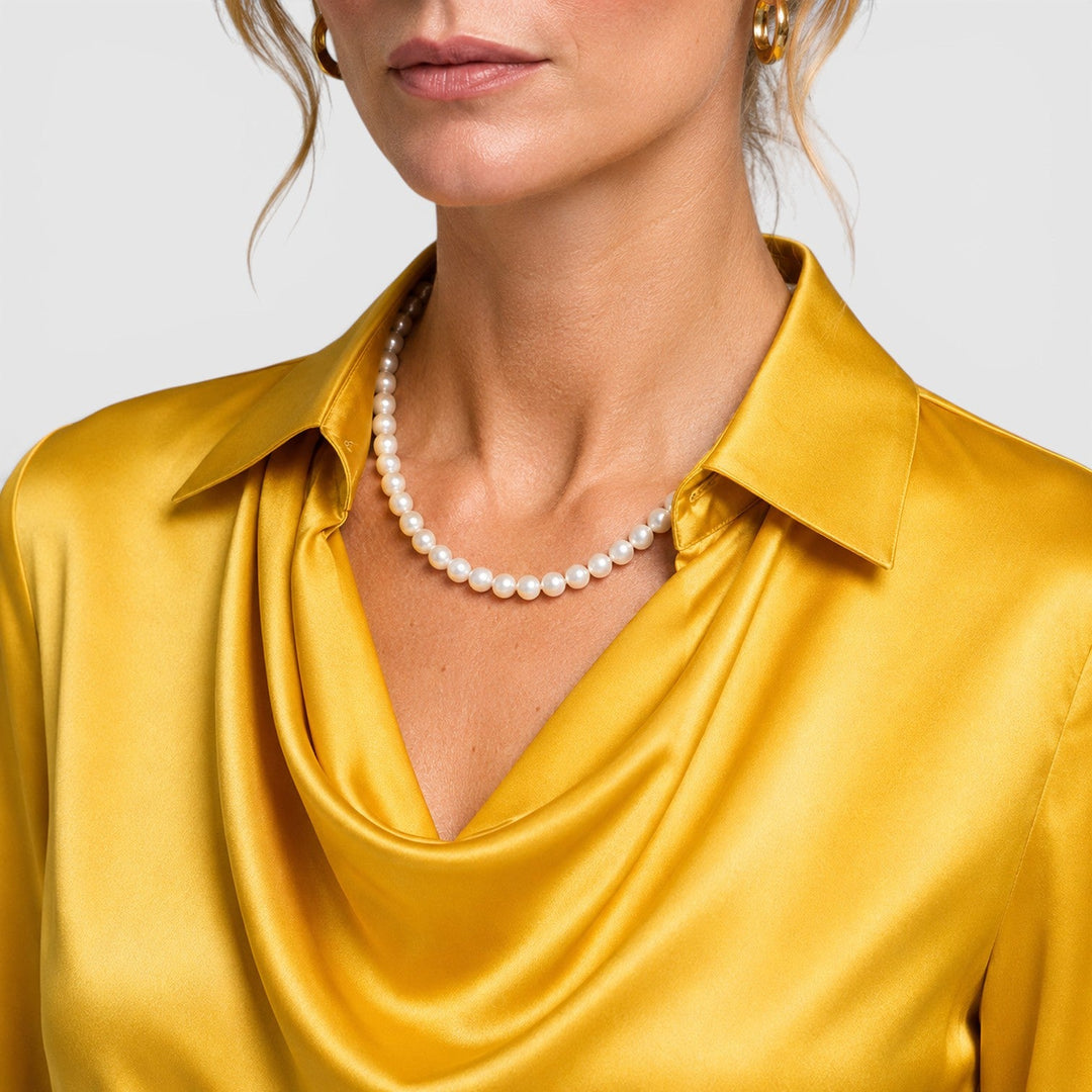 Dahlia | Elegant Satin Draped Blouse
