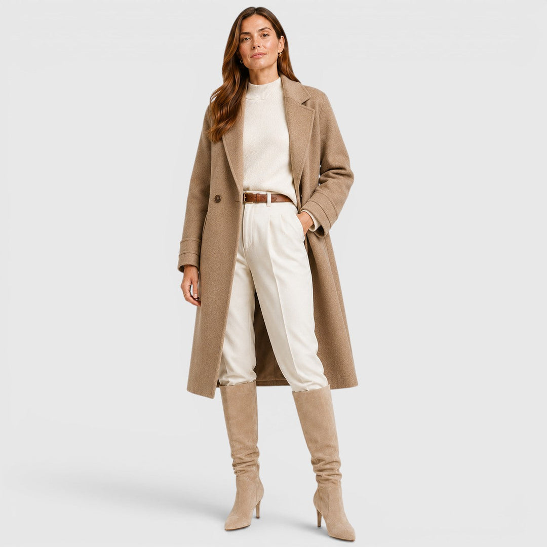 Quintessa | Polished Suede Knee High Stiletto Boots