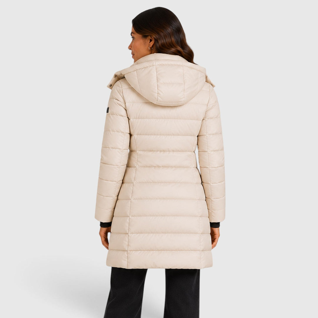 Rosalie | Elegant Long Fitted Puffer Coat