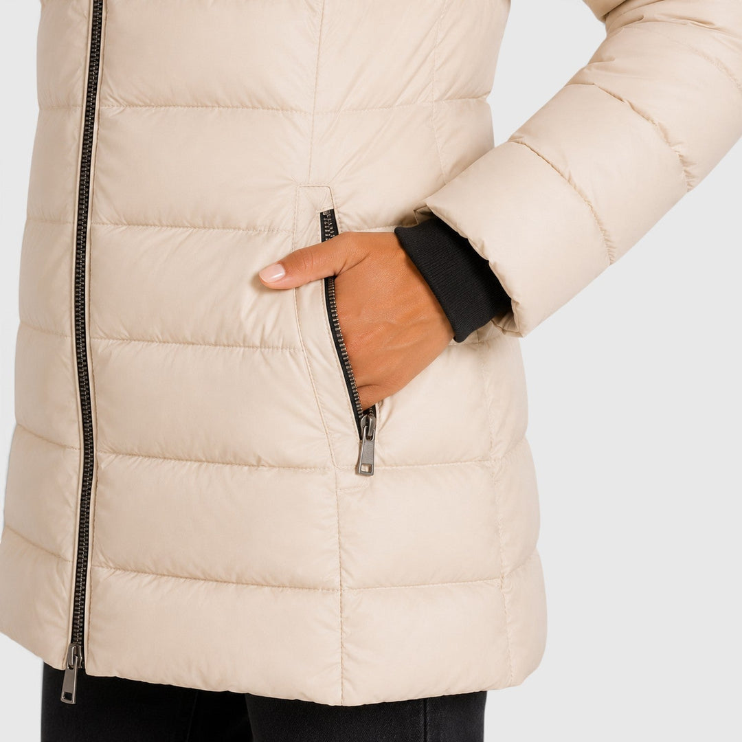 Rosalie | Elegant Long Fitted Puffer Coat