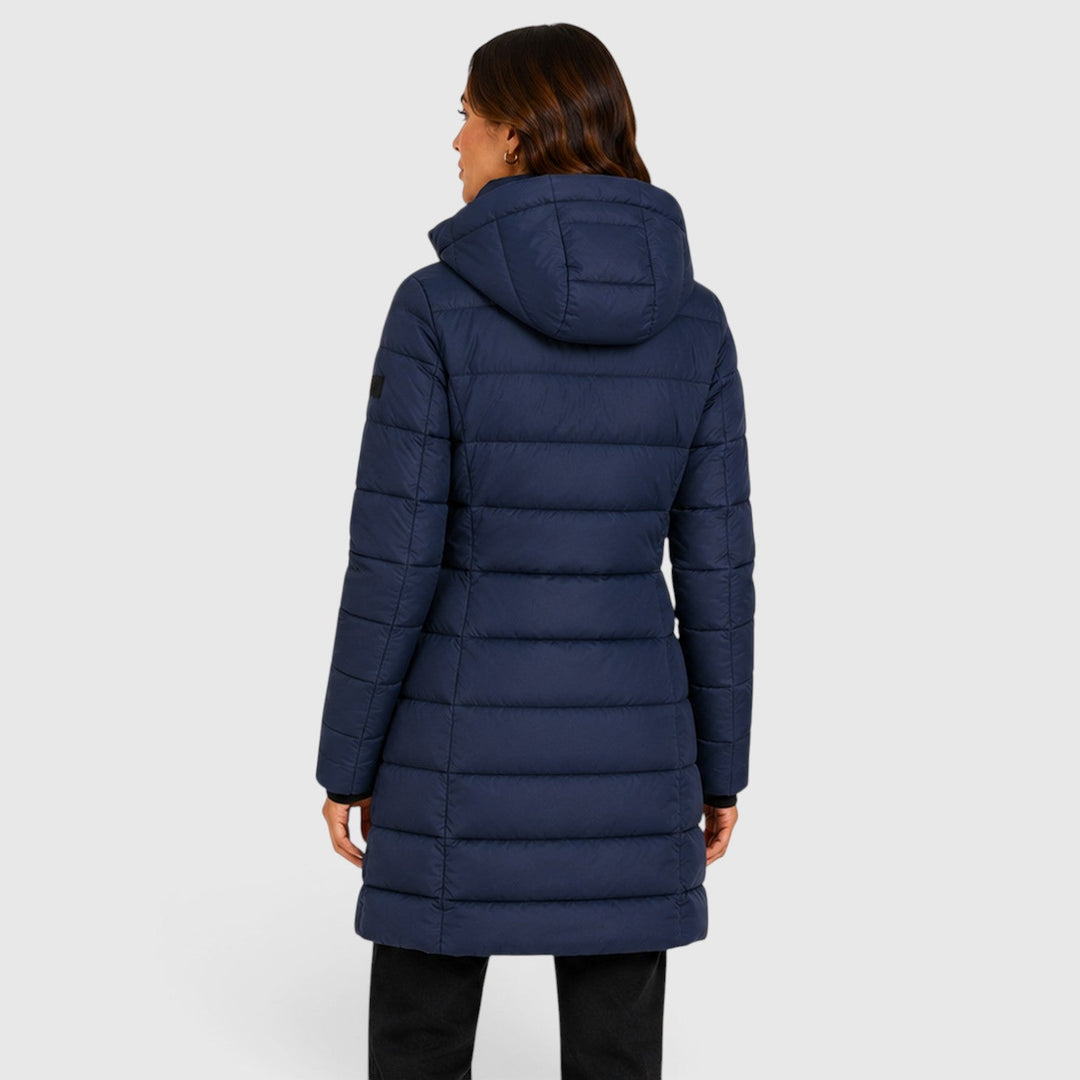Rosalie | Elegant Long Fitted Puffer Coat