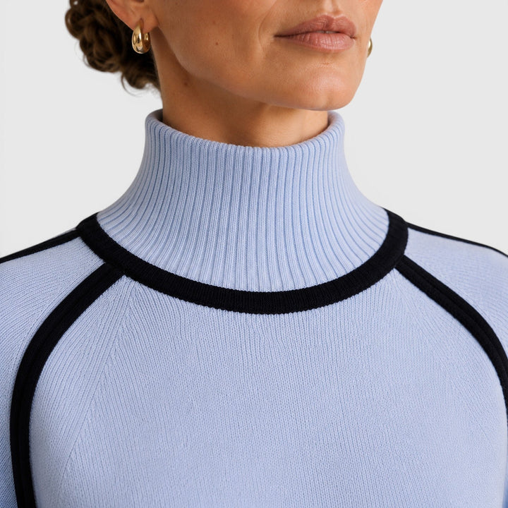 Wilhelmina | Refined Piped Roll Neck Jumper Knitwear